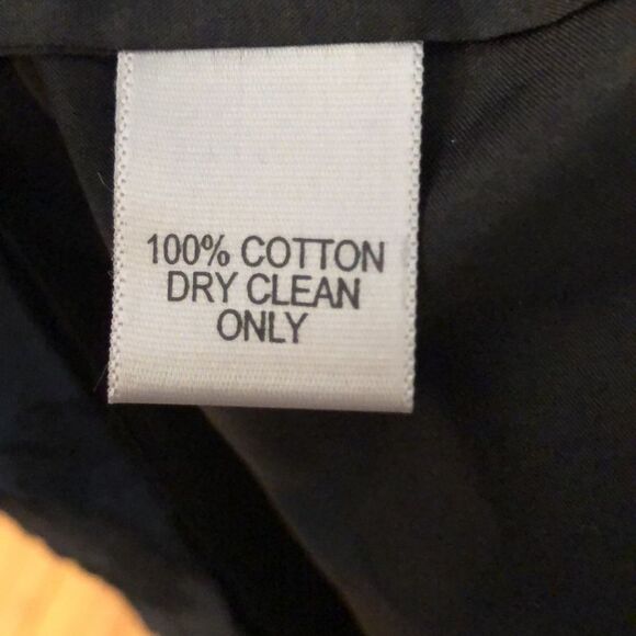 MORGANE LE FAY SIZE MEDIUM BLACK COTTON SQUARE NECK DRESS WITH POCKETS - Picture 8 of 8